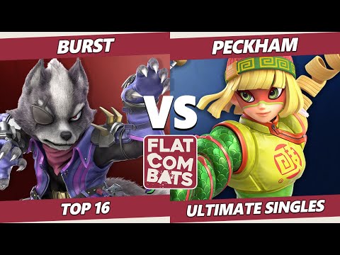 Flat Combats 1 Losers Top 16 - Burst (Wolf) Vs. Peckham (Min Min) SSBU Smash Ultimate