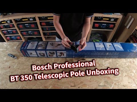 Bosch Professional BT 350 Telescopic Pole for Laser Levels Unboxing