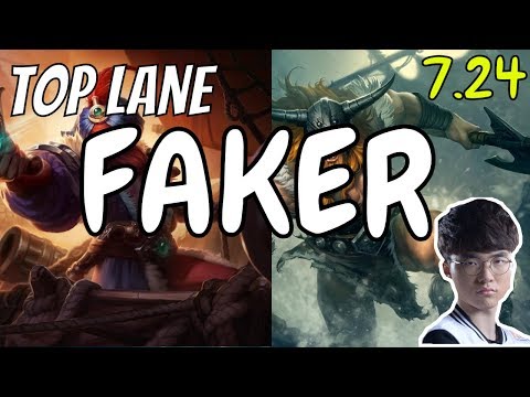 FAKER Gangplank Vs Olaf Top Stream Gameplay Season 8