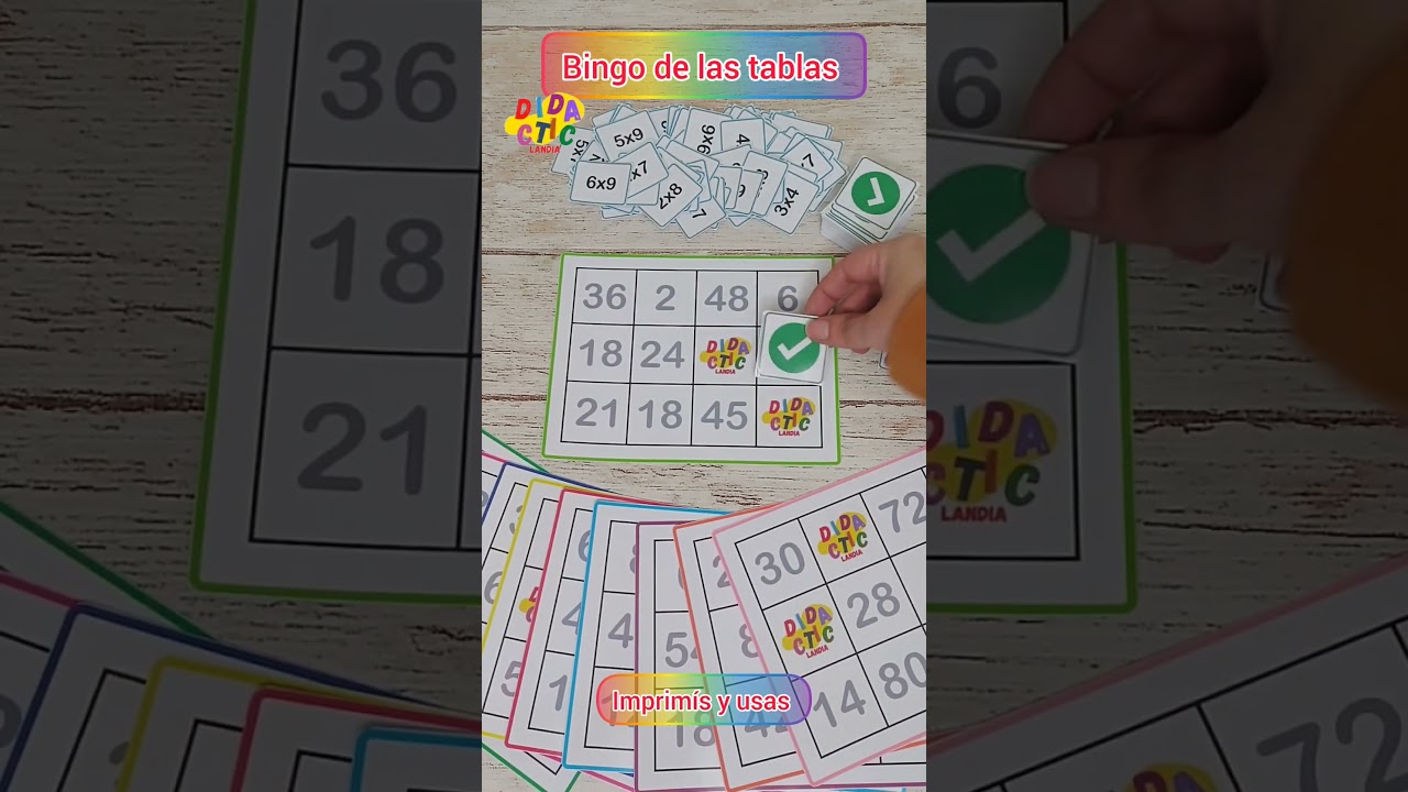 Aprendemos las tablas de multiplicar jugando al bingo!!!