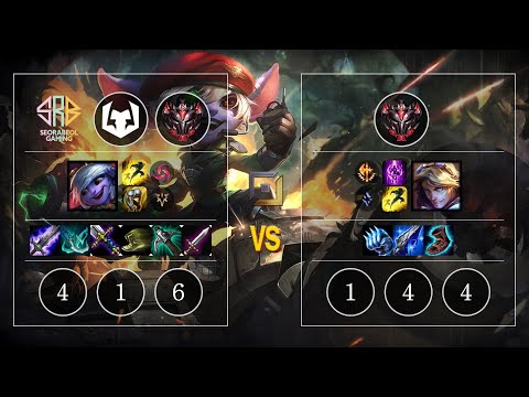 SRB Sangyoon Tristana vs Ezreal Bot - KR GrandMaster Patch 10.10