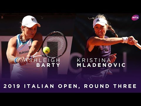 Ashleigh Barty vs. Kristina Mladenovic | 2019 Italian Open Third Round | WTA Highlights