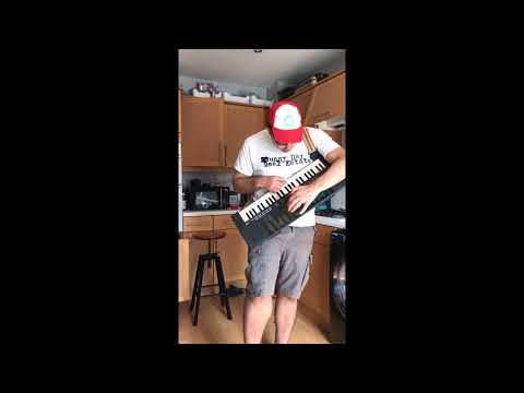 Incredible homemade keytar (Yamaha Portastudio PSS 480 - see description for eBay link)