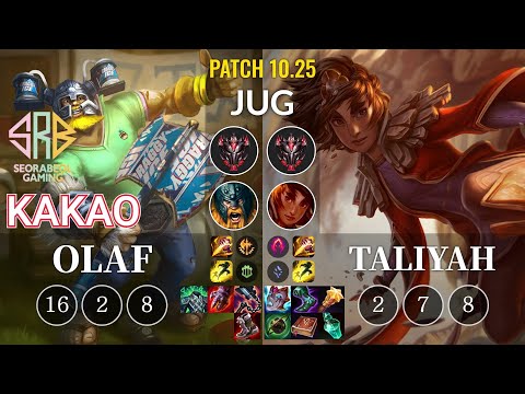 SRB KaKAO Olaf vs Taliyah Jungle - KR Patch 10.25