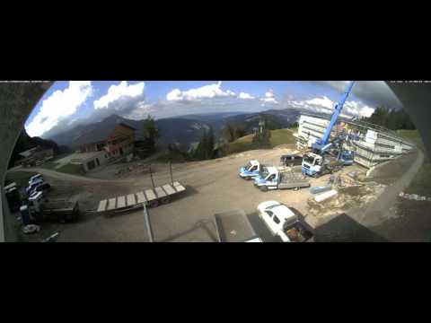 Zubringerbahn Bergbahnen Mellau - Zeitraffervideo Bergstation