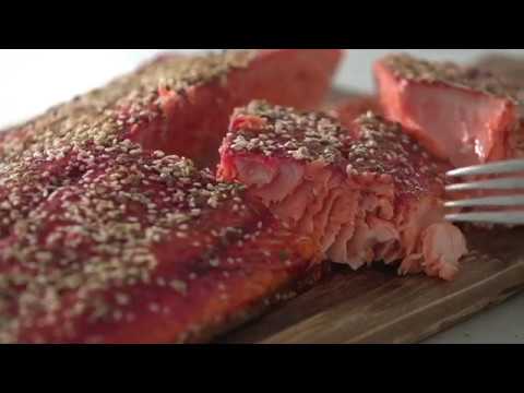 Kiwi Christmas Beetroot Marinated Salmon with Seeded Citrus Crust