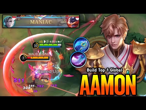 15 Kills + MANIAC!! One Shot Build Aamon Deadly Shards!! - Build Top 1 Global Aamon ~ MLBB