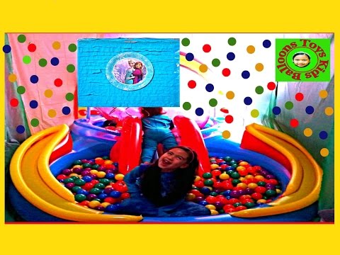 Disney Frozen Videos Part 2 of 3 Super Fun Frozen Pinata Pool Surprise Toys Kids Balloons and Toys Video