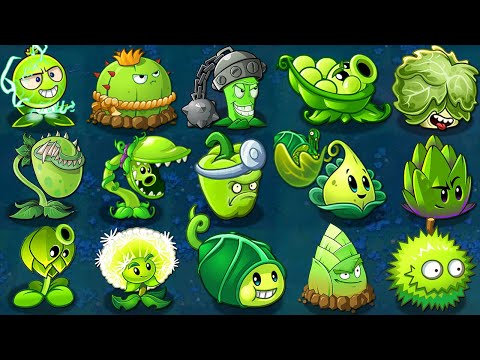 PvZ 2 Mod All GREEN Premium Plants LEVEL 999999 Power-Up!