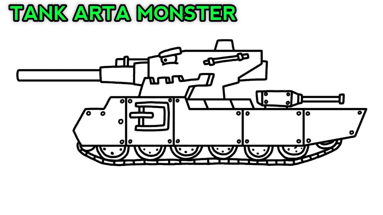 Cara menggambar Tank Arta Monster - Homeanimations