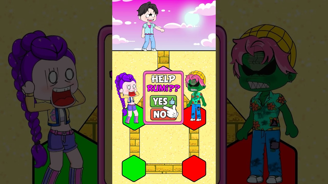 Help Rumi escape the zombie to go home! 🤗👍 #shorts #kpopdemonhunters