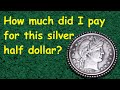 1901 silver barber half dollar silver coins money