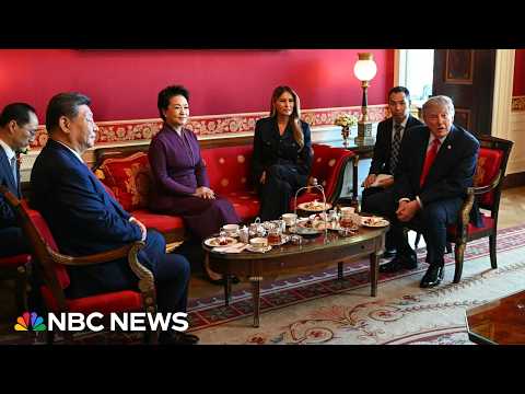Trump and Xi exchange praise during tea at the White House