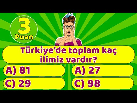 BİLGİ YARIŞMASI #15 : Genel Kültürün Ne Kadar İyi Test Et | Çocuklar için bilgi yarışması