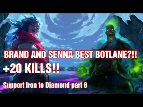 BRAND AND SENNA BEST BOTLANE?!!/ Brand league of legends gameplay/ Support Iron to Diamond part 8.