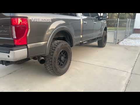 Ford F-250 7.3 Gas Cold Start…Full exhaust #fordperformance #godzilla #procharged #hptuners