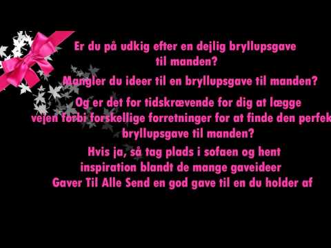 download lagu mp3 mp4 Bryllupsgave Til Manden, download lagu Bryllupsgave Til Manden gratis, unduh video klip Bryllupsgave Til Manden
