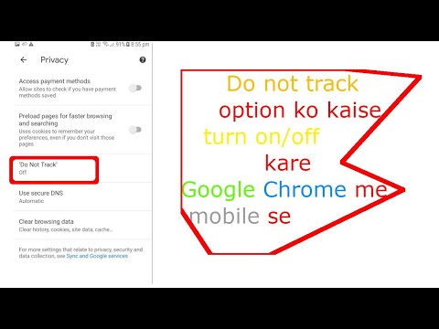 Do not track google chrome | do not track on or off | Google chrome setting