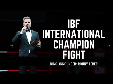 IBF International Championship Fight - Marcos Nader vs. Gogi Knezevic - Ring Announcer Ronny Leber