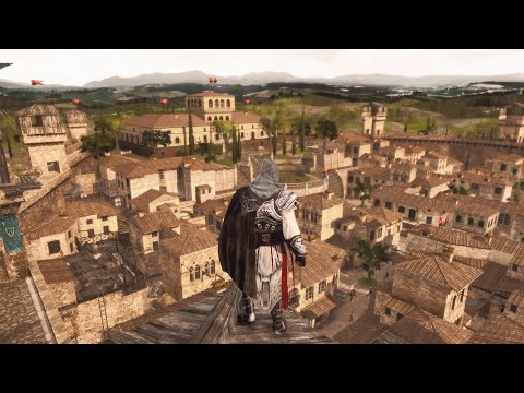 Walking through Monteriggioni - Villa - Assassins Creed 2 Remaster (2022)