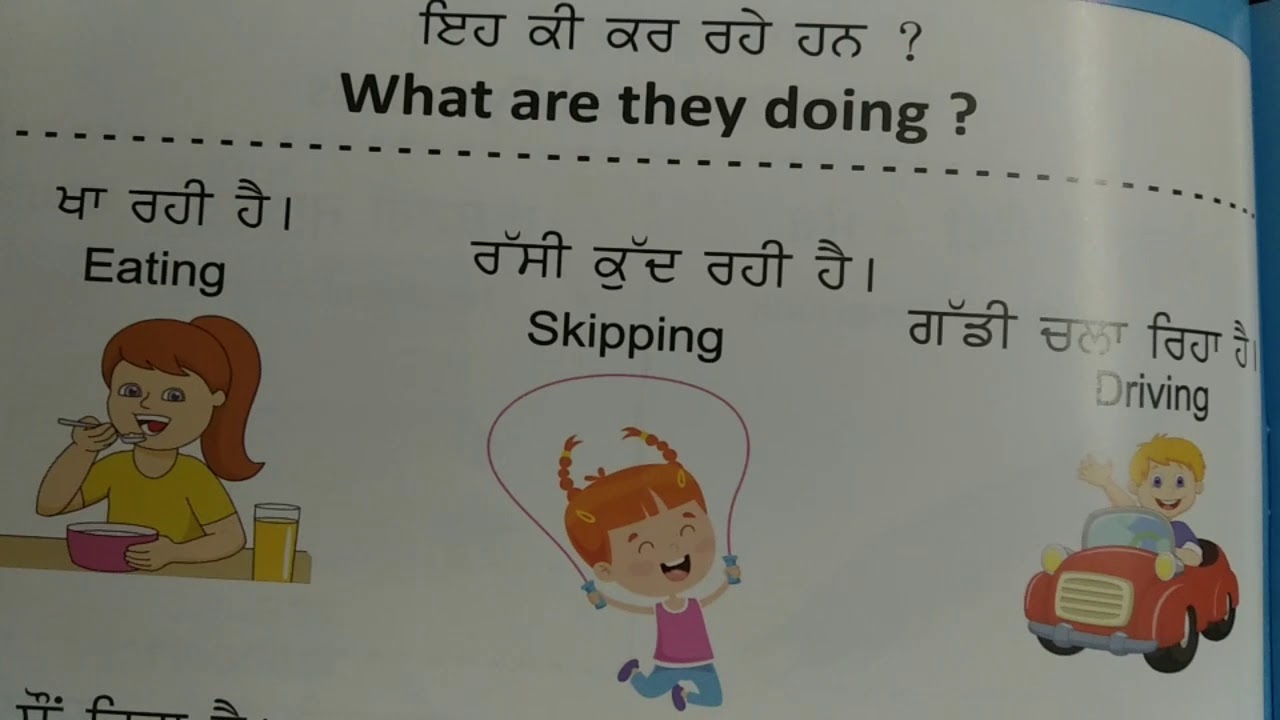What are they doing Action words with pictures teaching to Pre- Primary Kids