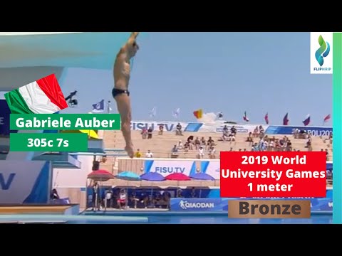 2019 Gabriele Auber - Italy - 305C - 1 meter springboard diving - World University Games