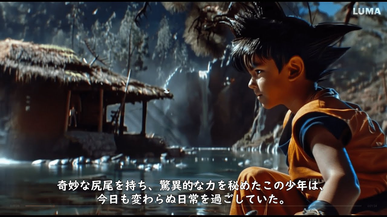 ドラゴンボールの序盤を1950年代風に実写化【AI映像】 / Early Dragon Ball Story in 1950s AI Live-Action Style