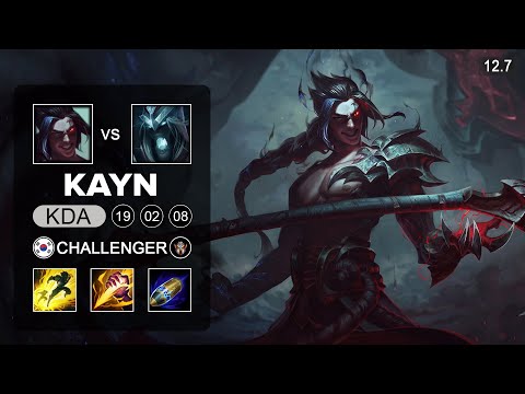 Kayn vs Karthus Jungle - KR Challenger - Patch 12.7 Season 12