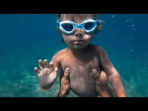 Teaching kids to hold their breath underwater