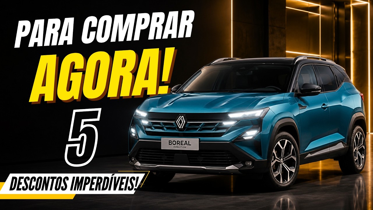 🔥 5 CARROS com DESCONTOS IMPERDÍVEIS! Comece 2027 Com a ESCOLHA CERTA!!