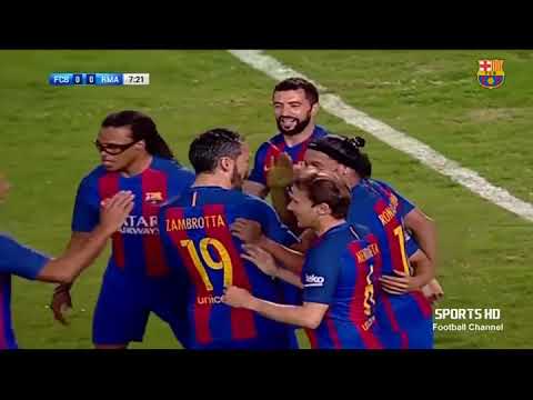 Golaço em chute de primeira pelo Barcelona Legends em 28/04/2017