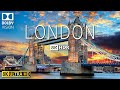 LONDON Cityscape 4K HDR With Soft Piano Music 60FPS 8K Cinematic