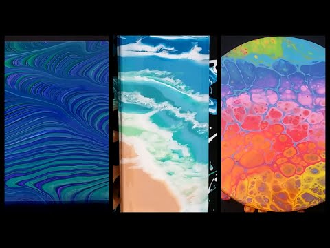 3 Acrylic Pours in 10 Minutes - 3 More Different Abstract Paint Pouring Techniques