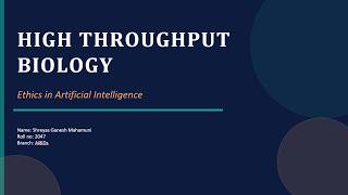 2047 High Throughput Biology