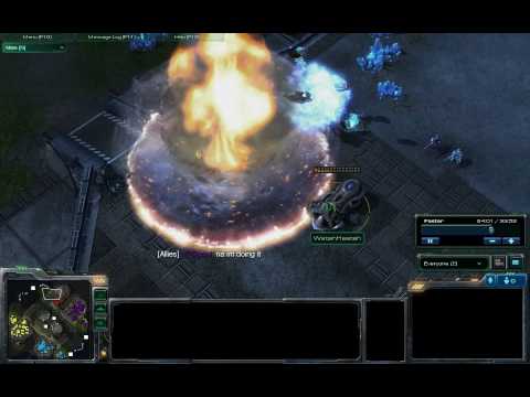 SC2 - Nuking remaining structures of Protoss enemy