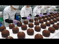 칼로리는 잊으세요~ 초콜릿폭탄! 대왕 페레로 초코케익 -정항우케익 / King Ferrero Chocolate Cake-Korean Food Factory