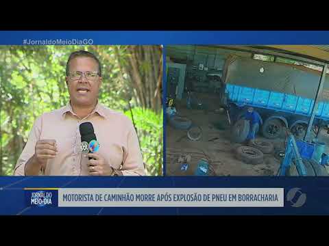 Motorista de caminhão morre após explosão de pneu em borracharia de Matrinchã