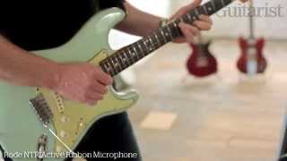Video thumbnail for Rode NTR Ribbon Microphone - electric guitar and acoustic guitar sound examples by Guitarist