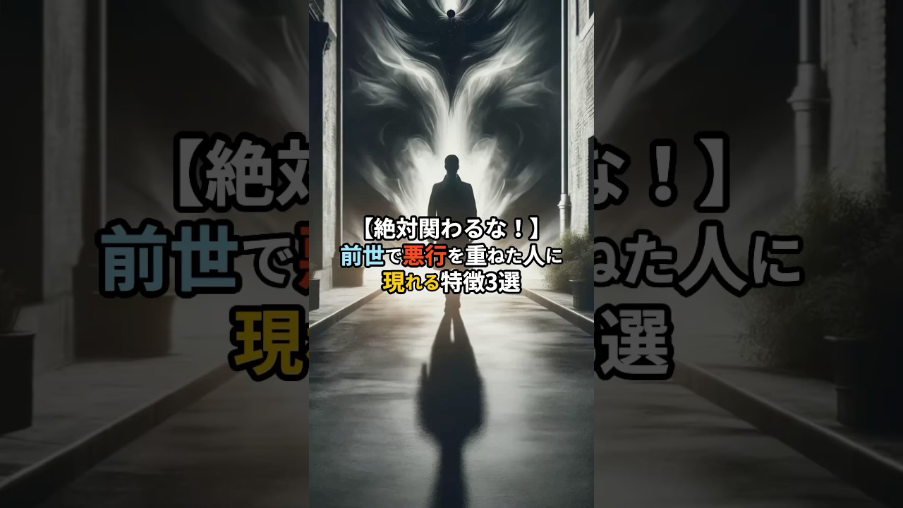 【絶対関わるな！】前世で悪行を重ねた人に現れる特徴3選　#スピリチュアル　#悪行