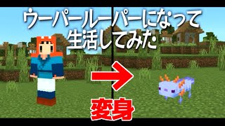 【Minecraft】ウーパールーパーになって生活してみた【ゆっくり実況】【まいくら】【マインクラフト】