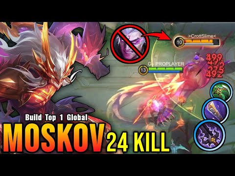 24 Kills!! Moskov with Trinity Build is Broken!! - Build Top 1 Global Moskov ~ MLBB
