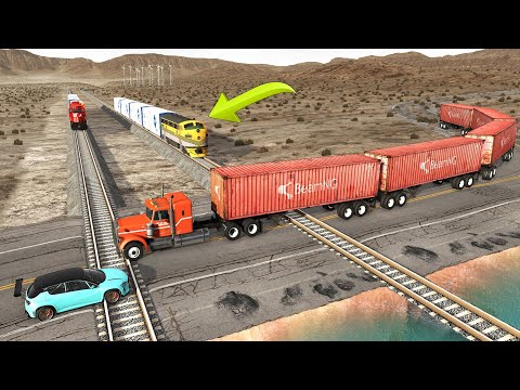 Cars vs Train Tracks - BeamNG Drive - 🔥 ULTIMATE Edition Compilation 2