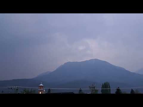 Lightning and a Smokey Sunset in Fernie BC 18/05/23