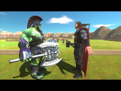 GLADIATOR HULK VS THOR DEATH RUN - Animal Revolt Battle Simulator