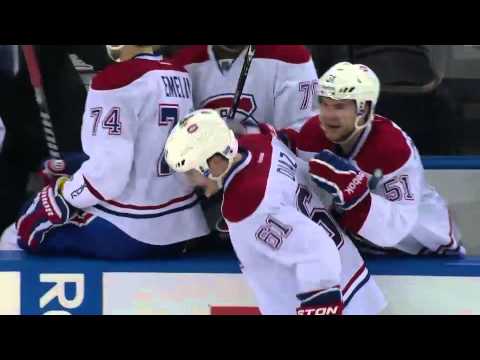 Canadiens vs Rangers Rafael Diaz empty net 2013/2/19