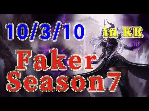 SKT T1 Faker Syndra MID vs Ryze Patch 7.19