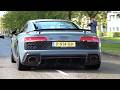 650HP Audi R8 V10 Performance With Capristo Exhaust Revs Launch Control Accelerations