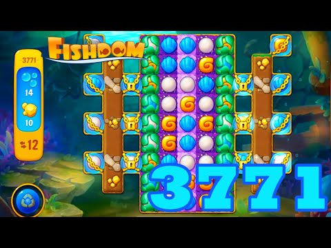 Fishdom Level 3771 HD Walkthrough | 3 - match puzzle game | gameplay | android | GameGo Game | IOS