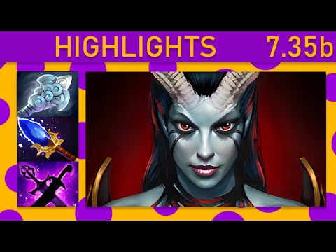 ⭐Queen of Pain 20 Kills! Mid Highlights 7.35b - Dota 2 Top MMR
