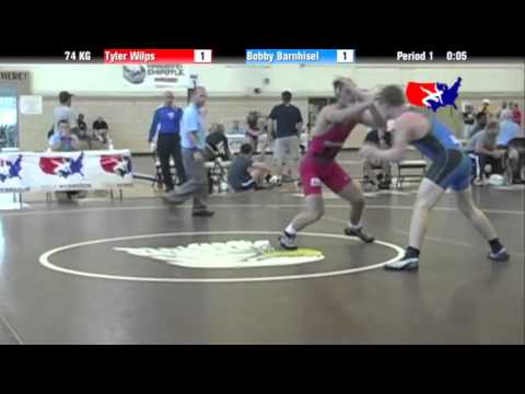 2012 Univ. WTT: 74 KG - Tyler Wilps (Pittsburgh WC) vs. Bobby Barnhisel (Navy Mat Club)